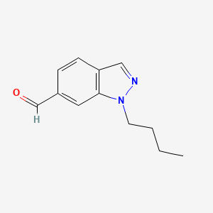 molecular formula C12H14N2O B13019779 1-Butyl-1H-indazole-6-carbaldehyde 