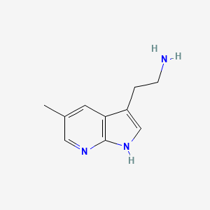molecular formula C10H13N3 B13019786 2-(5-Methyl-1H-pyrrolo[2,3-b]pyridin-3-yl)ethanamine 