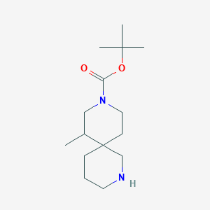 molecular formula C15H28N2O2 B13019789 tert-Butyl 7-methyl-2,9-diazaspiro[5.5]undecane-9-carboxylate 
