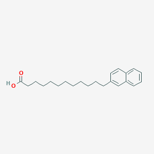 molecular formula C22H30O2 B13019795 12-(Naphthalen-2-yl)dodecanoicacid 