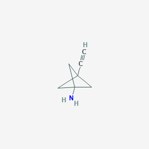 molecular formula C7H9N B13019806 3-Ethynylbicyclo[1.1.1]pentan-1-amine 