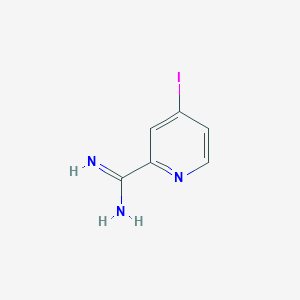 molecular formula C6H6IN3 B13019833 4-Iodopicolinimidamide 