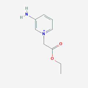 molecular formula C9H13N2O2+ B13019848 3-Amino-1-(2-ethoxy-2-oxoethyl)pyridin-1-ium 