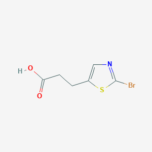 molecular formula C6H6BrNO2S B13019850 3-(2-Bromothiazol-5-yl)propanoic acid 