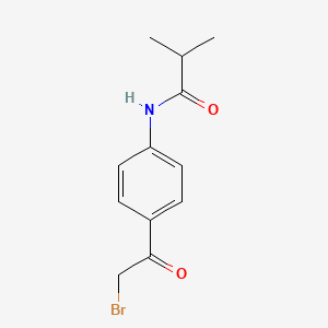 molecular formula C12H14BrNO2 B13019864 N-(4-(2-Bromoacetyl)phenyl)isobutyramide 