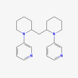 molecular formula C21H28N4 B13019872 Bis(1-(pyridin-3-yl)piperidin-2-yl)methane 