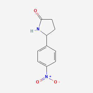 molecular formula C10H10N2O3 B13019876 5-(4-Nitrophenyl)pyrrolidin-2-one 