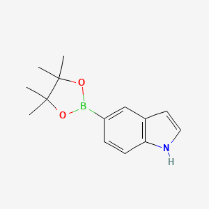 molecular formula C14H18BNO2 B1301998 5-(4,4,5,5-四甲基-1,3,2-二氧杂硼烷-2-基)-1H-吲哚 CAS No. 269410-24-4