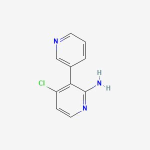 molecular formula C10H8ClN3 B13019993 4-Chloro-[3,3'-bipyridin]-2-amine 