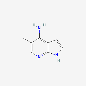 molecular formula C8H9N3 B13019997 5-methyl-1H-pyrrolo[2,3-b]pyridin-4-amine 
