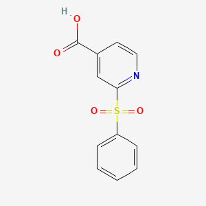 molecular formula C12H9NO4S B13020001 2-(Phenylsulfonyl)isonicotinic acid 