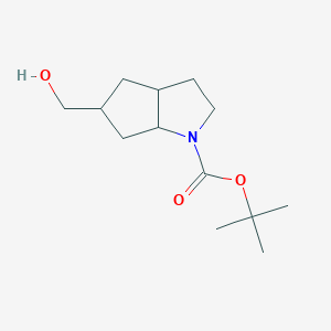 molecular formula C13H23NO3 B13020047 tert-Butyl 5-(hydroxymethyl)hexahydrocyclopenta[b]pyrrole-1(2H)-carboxylate 