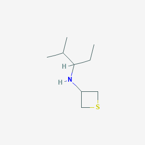 molecular formula C9H19NS B13020070 N-(2-Methylpentan-3-yl)thietan-3-amine 