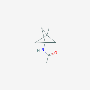 molecular formula C8H13NO B13020091 N-{3-methylbicyclo[1.1.1]pentan-1-yl}acetamide 