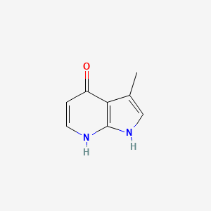 molecular formula C8H8N2O B13020097 3-methyl-1H-pyrrolo[2,3-b]pyridin-4-ol 