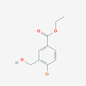 molecular formula C10H11BrO3 B13020119 Ethyl 4-bromo-3-(hydroxymethyl)benzoate 