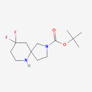molecular formula C13H22F2N2O2 B13020128 tert-Butyl 9,9-difluoro-2,6-diazaspiro[4.5]decane-2-carboxylate 