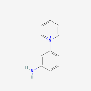 molecular formula C11H11N2+ B13020136 1-(3-Aminophenyl)pyridin-1-ium 