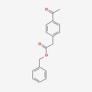 molecular formula C17H16O3 B13020180 Benzyl 2-(4-acetylphenyl)acetate 