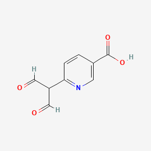 molecular formula C9H7NO4 B1302020 6-(1,3-Dioxopropan-2-yl)nicotinic acid CAS No. 212755-81-2