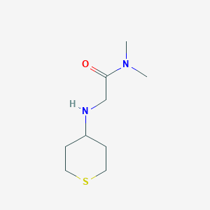 molecular formula C9H18N2OS B13020205 N,N-Dimethyl-2-((tetrahydro-2H-thiopyran-4-yl)amino)acetamide 
