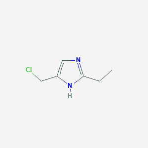 molecular formula C6H9ClN2 B13020213 5-(chloromethyl)-2-ethyl-1H-imidazole 