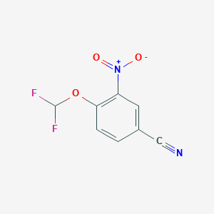 molecular formula C8H4F2N2O3 B13020216 4-(Difluoromethoxy)-3-nitrobenzonitrile 