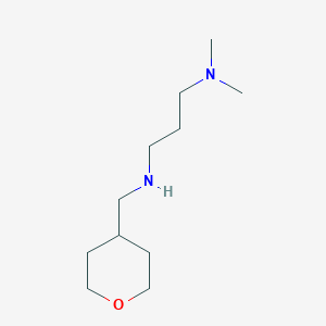 molecular formula C11H24N2O B13020227 N1,N1-Dimethyl-N3-((tetrahydro-2H-pyran-4-yl)methyl)propane-1,3-diamine 