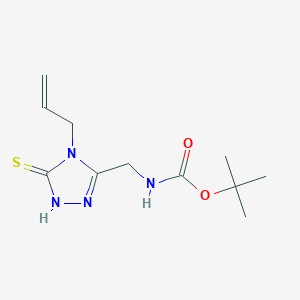 molecular formula C11H18N4O2S B1302023 Tert-butyl N-[(4-allyl-5-mercapto-4H-1,2,4-triazol-3-YL)methyl]carbamate CAS No. 306935-46-6