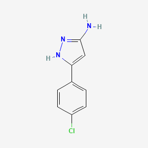 molecular formula C9H8ClN3 B1302024 3-(4-chlorophenyl)-1H-pyrazol-5-amine CAS No. 78583-81-0