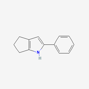 molecular formula C13H13N B13020241 2-Phenyl-1,4,5,6-tetrahydrocyclopenta[b]pyrrole 