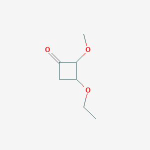 molecular formula C7H12O3 B13020253 3-Ethoxy-2-methoxycyclobutan-1-one 