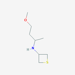 molecular formula C8H17NOS B13020262 N-(4-Methoxybutan-2-yl)thietan-3-amine 