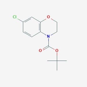 molecular formula C13H16ClNO3 B13020270 tert-Butyl7-chloro-2H-benzo[b][1,4]oxazine-4(3H)-carboxylate 