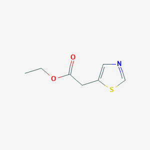 molecular formula C7H9NO2S B13020277 Ethyl 2-(thiazol-5-yl)acetate 