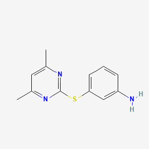 molecular formula C12H13N3S B1302028 3-[(4,6-Dimethylpyrimidin-2-yl)thio]aniline CAS No. 387358-42-1