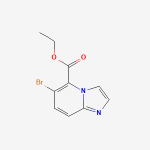 molecular formula C10H9BrN2O2 B13020316 Ethyl 6-bromoimidazo[1,2-a]pyridine-5-carboxylate 