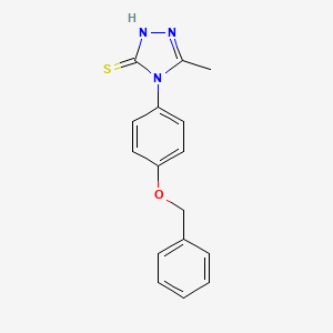 molecular formula C16H15N3OS B1302033 4-[4-(Benzyloxy)phenyl]-5-methyl-4H-1,2,4-triazole-3-thiol CAS No. 306936-82-3