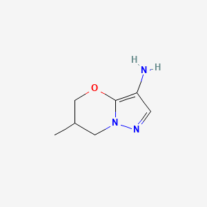 molecular formula C7H11N3O B13020345 6-Methyl-6,7-dihydro-5H-pyrazolo[5,1-b][1,3]oxazin-3-amine 