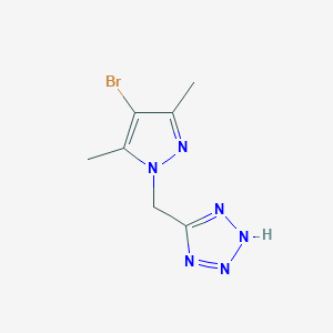 5-[(4-Bromo-3,5-dimethyl-1H-pyrazol-1-YL)methyl]-2H-tetrazole
