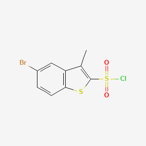 molecular formula C9H6BrClO2S2 B1302037 5-Bromo-3-methylbenzo[b]thiophene-2-sulphonyl chloride CAS No. 338797-11-8