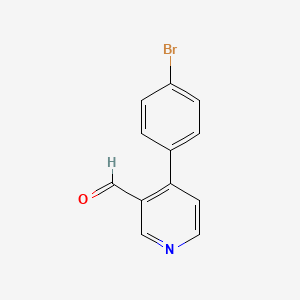 molecular formula C12H8BrNO B1302038 4-(4-Bromophenyl)nicotinaldehyde CAS No. 376646-65-0