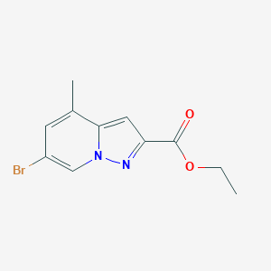 molecular formula C11H11BrN2O2 B13020398 ethyl 6-bromo-4-methylpyrazolo[1,5-a]pyridine-2-carboxylate 