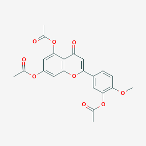 molecular formula C22H18O9 B130204 3',5,7-Triacetoxy-4'-methoxyflavone CAS No. 3162-05-8