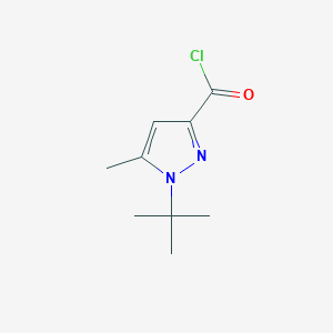 molecular formula C9H13ClN2O B1302042 1-叔丁基-5-甲基-1H-吡唑-3-酰氯 CAS No. 306936-94-7