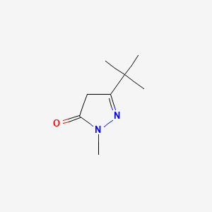 molecular formula C8H14N2O B1302043 3-叔丁基-1-甲基-2-吡唑啉-5-酮 CAS No. 87031-30-9