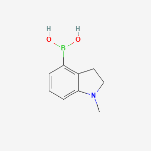 molecular formula C9H12BNO2 B13020434 (1-Methylindolin-4-yl)boronicacid 