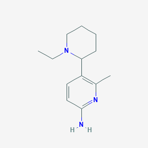 molecular formula C13H21N3 B13020514 5-(1-Ethylpiperidin-2-yl)-6-methylpyridin-2-amine 