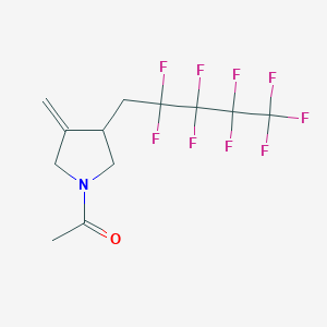 n-Acetyl-3-methylene-4-(1h,1h-nonafluoropentyl)-pyrrolidine