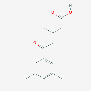 molecular formula C14H18O3 B1302060 5-(3,5-Dimethylphenyl)-3-methyl-5-oxovaleric acid CAS No. 845781-37-5